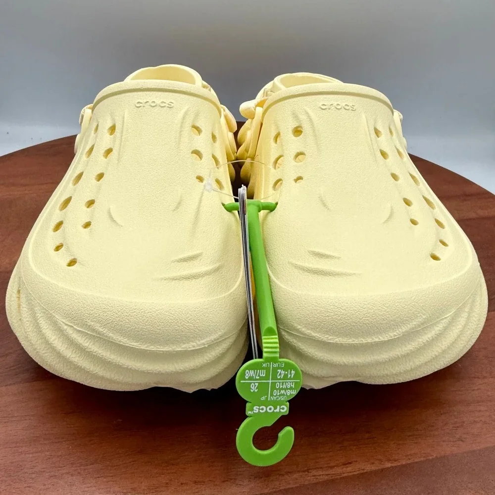 Crocs Echo Clog Buttercream Yellow Pastel‎ M 8/W 10 207937-760 Slip On Chunky